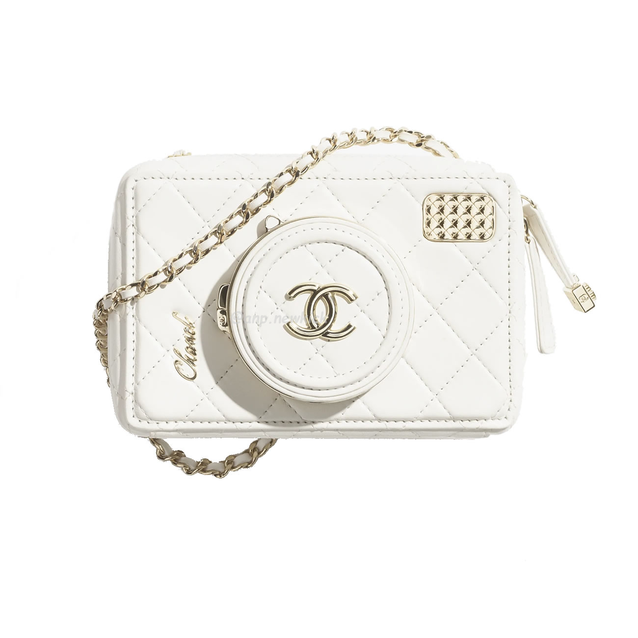 Chanel Camera Bag Lambskin White As4817 B16255 10601 (1) - newkick.cc